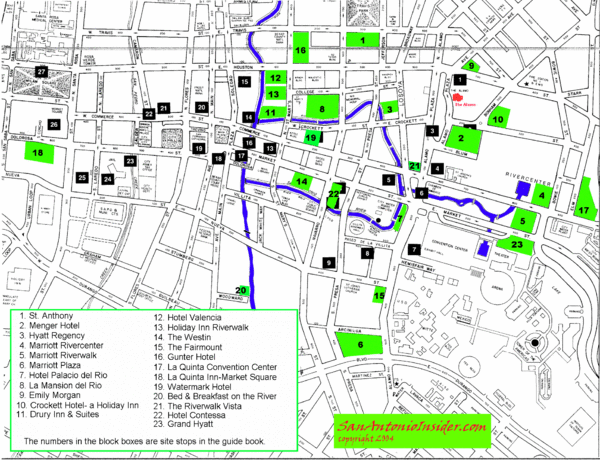 San Antonio Hotel Map