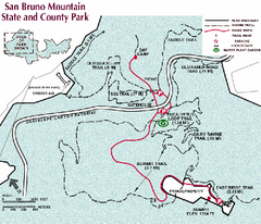San Bruno Mountain Park Map