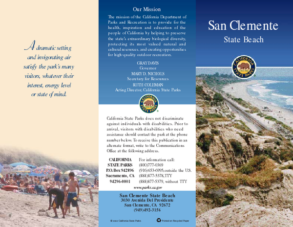 San Clemente State Beach Map