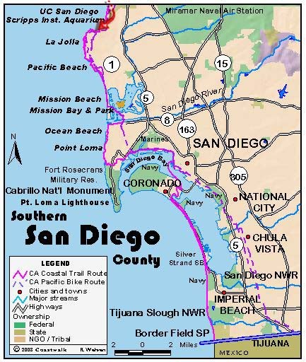 San Diego Coastline Map Map Of Farmland Cave