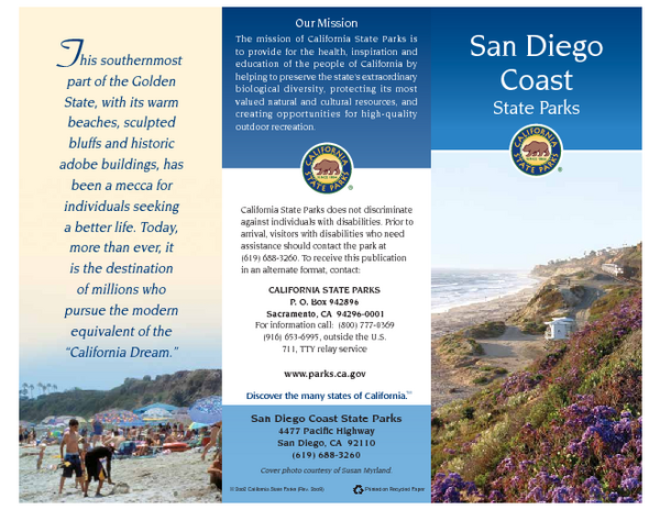 San Diego Coast State Parks & Beaches Map