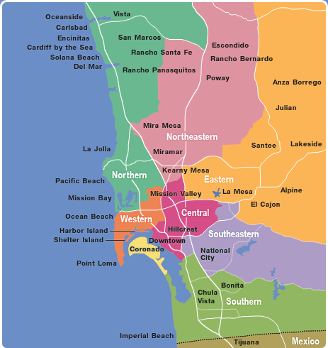 San Diego County Tourist Map