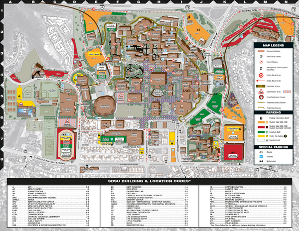 San Diego State University Map