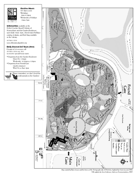 San Francisco Botanical Garden Map