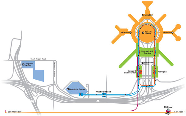 San Francisco International Airport Map