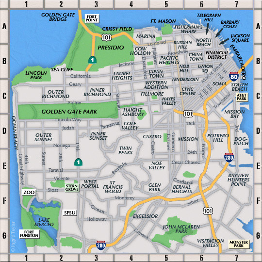 San Francisco Neighborhoods Map