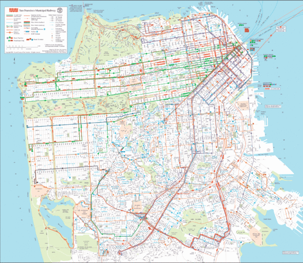 San Francisco Public Transportation map
