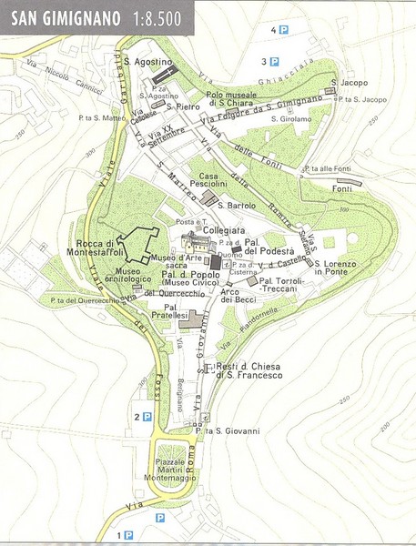 San Gimignano Map - san gimignano it • mappery