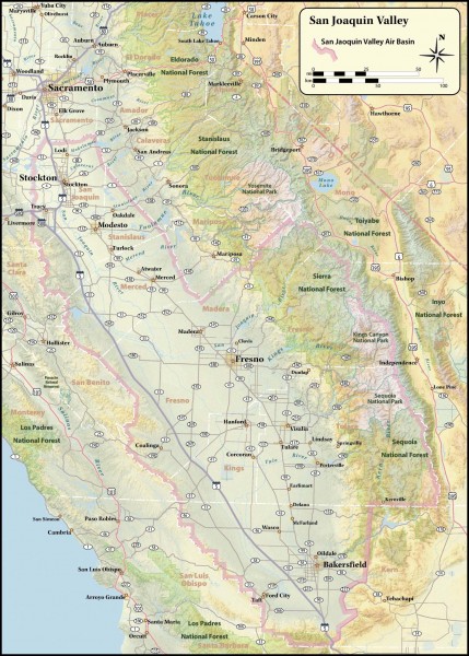 San Joaquin Valley Air Basin Map