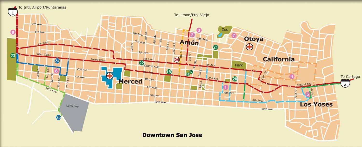 San Jose City Map - San Jose Costa Rica • mappery
