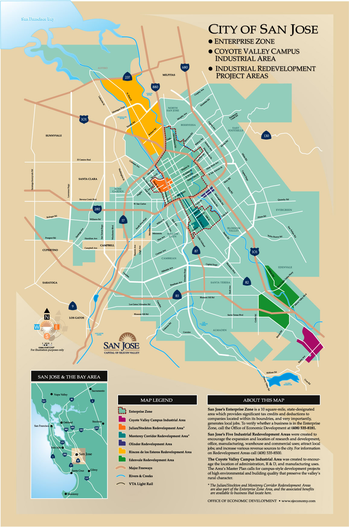 San Jose Enterprise Zone map San Jose CA • mappery
