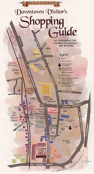 San Juan Capistrano Shopping Center Guide Map