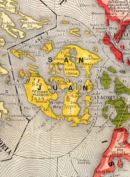 San Juan County Washington, 1909 Map