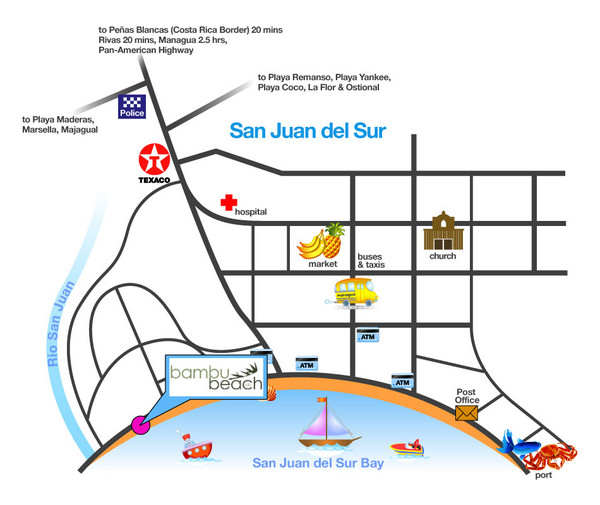 San Juan Del Sur Tourist Map