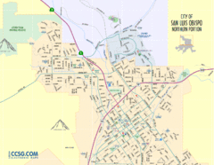 San Luis Obispo City Map - Northern Portion