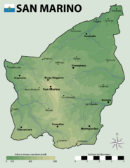 San Marino Elevation Map