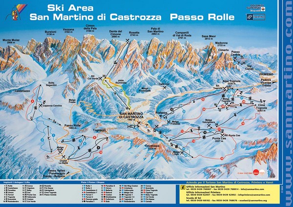 San Martino di Cartozza Ski Trail Map