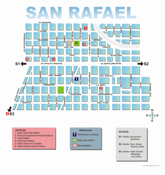 San Rafael Tourist Map