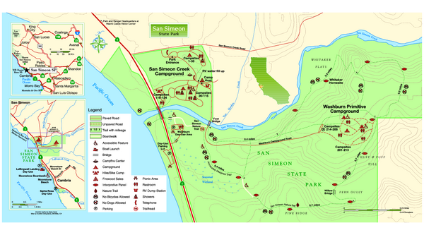 San Simeon State Park Map