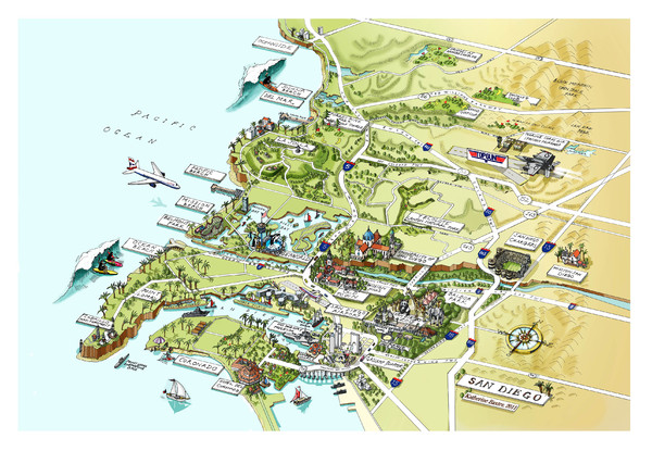 San Diego Attractions Printable Map