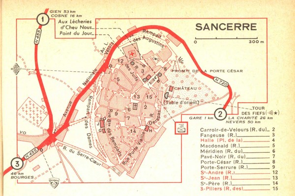 Sancerre Town Map