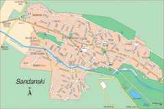 Sandanski Map Sandanski Map