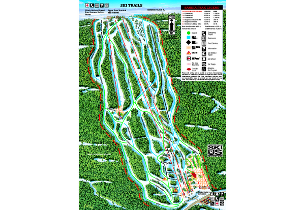 Sandia Peak Ski Area Ski Trail Map