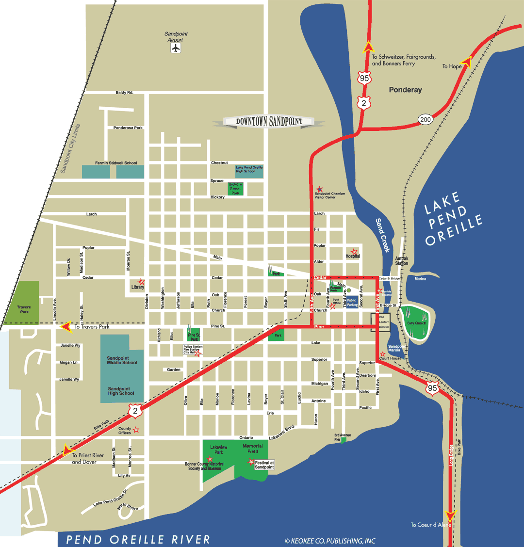 Sandpoint City Map - Sandpoint Idaho • mappery