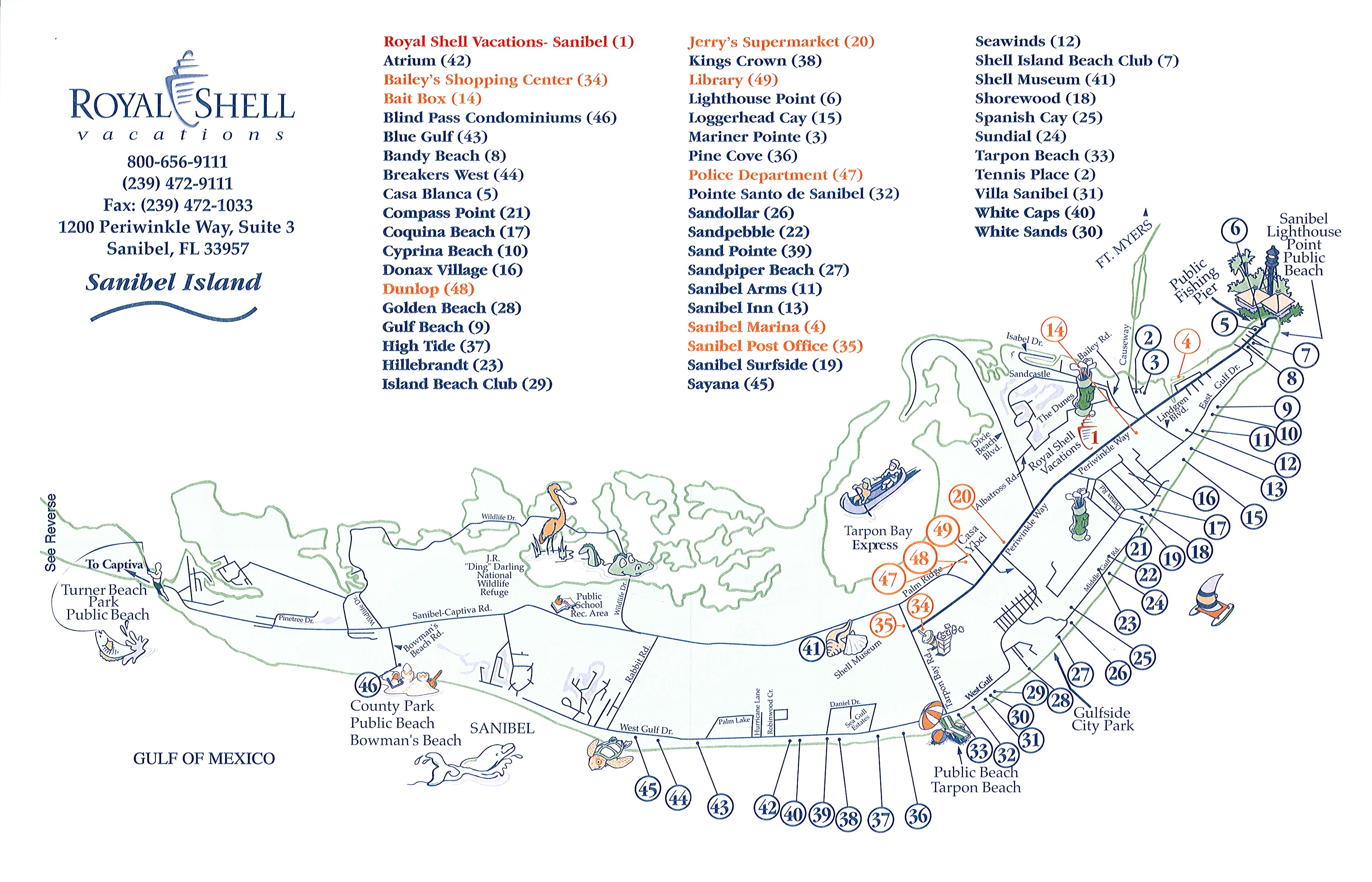 Sanibel Island Tourist Map Sanibel Island Florida • mappery