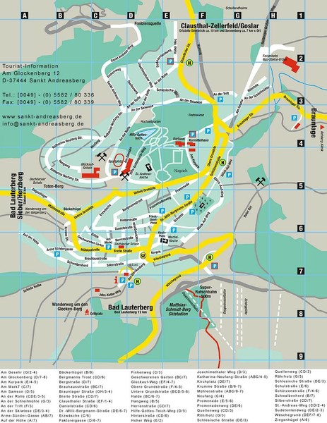 Sankt Andreasberg Tourist Map