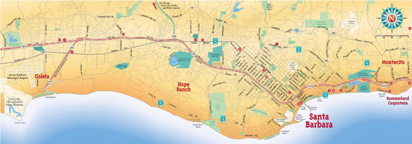 Santa Barbara Area Map