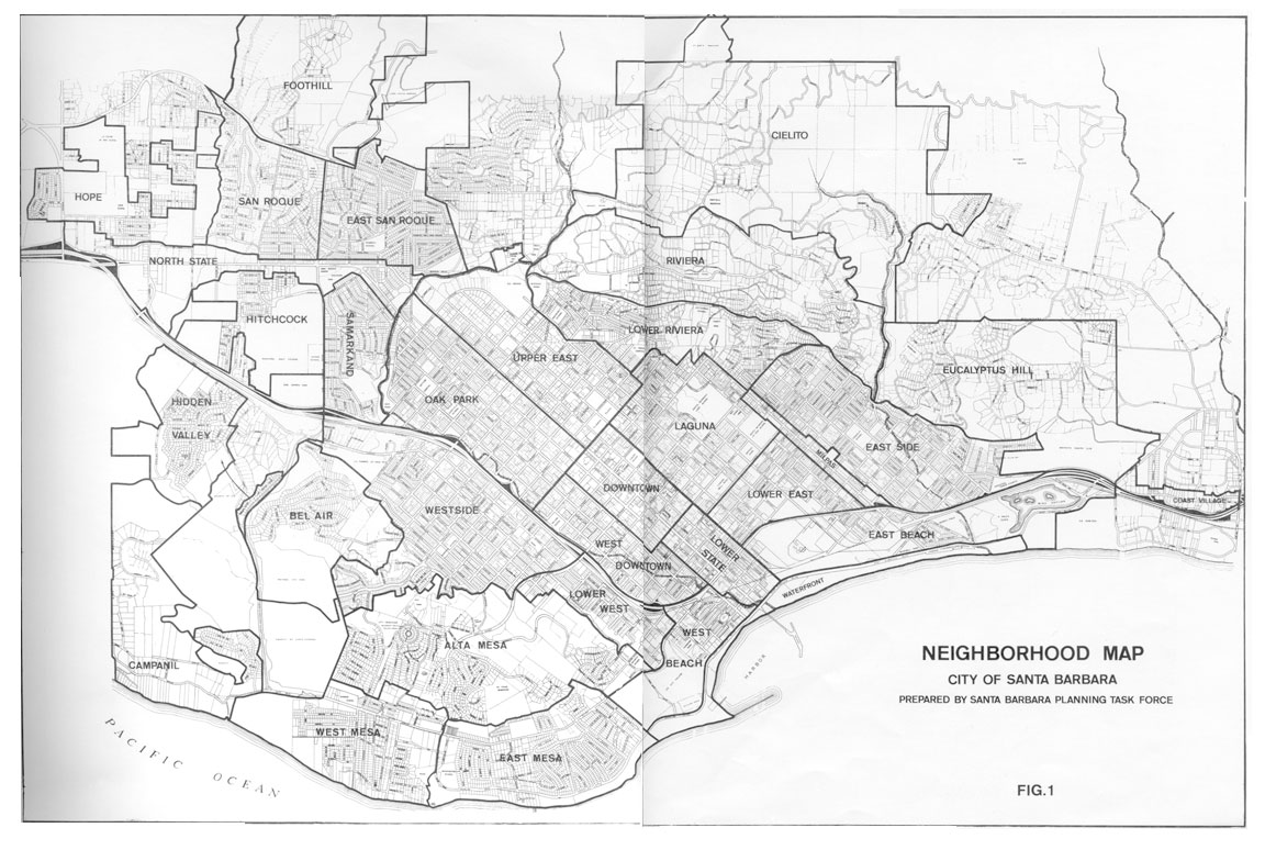 Santa Barbara California City Map Santa Barbara California Mappery