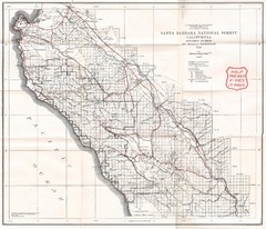Santa Barbara National Forest 1924 Map