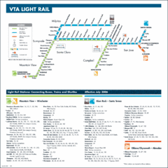 Santa Clara Light Rail Map