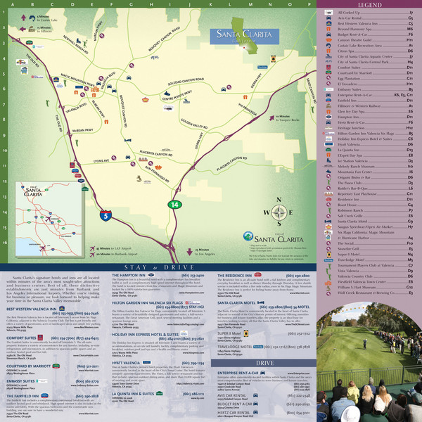 Santa Clarita Tourist Map