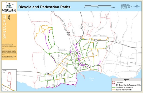 Santa Cruz, CA Bike Map