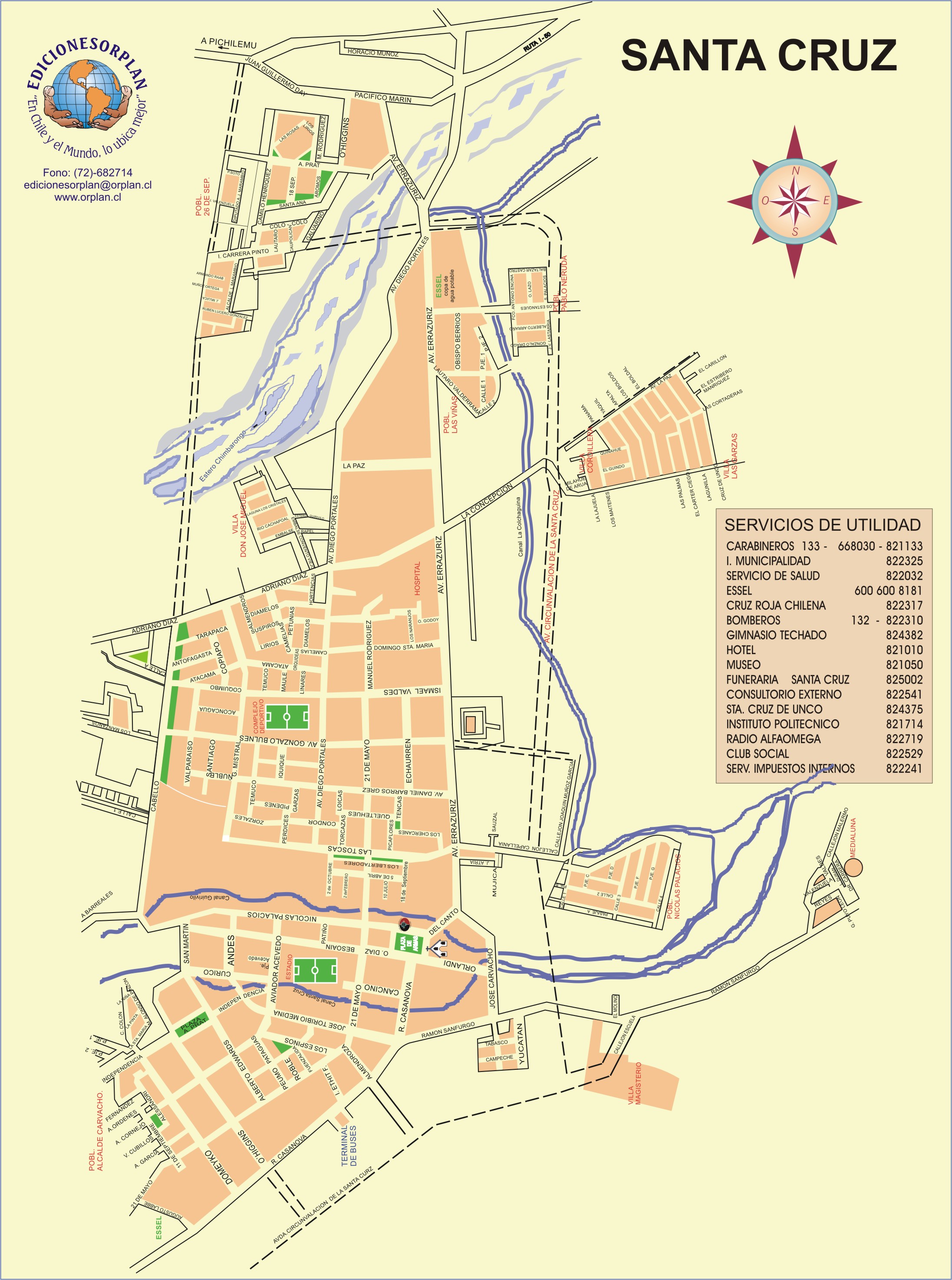 Santa Cruz South Map Santa Cruz