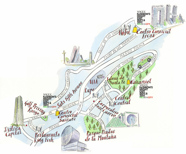 Santa Fe shopping area Map