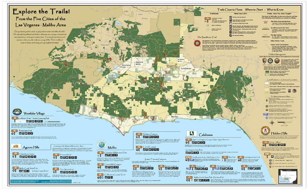 Santa Monica Mountains Area Trail map