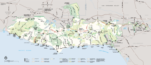 Santa Monica Mountains Map Santa Monica Mountains National Recreation Area Map - Santa Monica Mountains  National Recreation Area • Mappery
