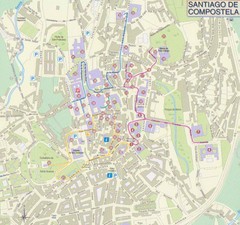 Santiago de Compostela Tourist Map
