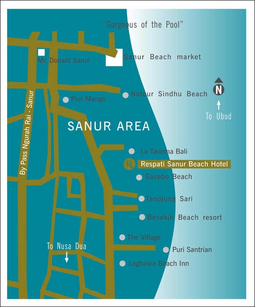 Sanur Tourist Map
