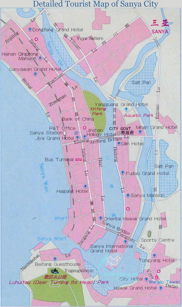 Sanya City Tourist Map