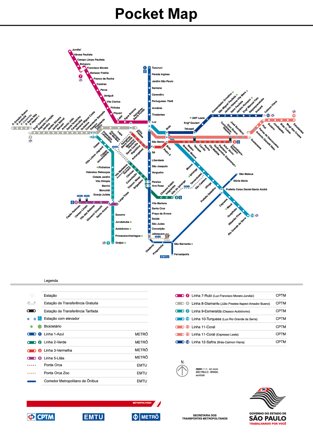 Sao Paulo Bus System Map Sao Paulo • mappery