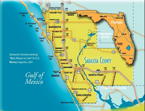 Sarasota Map Belspur Florida Mappery
