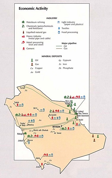 Saudi Arabia Economic Activity Map
