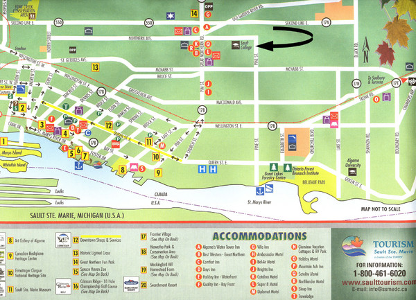 Sault Ste Marie Tourist Map