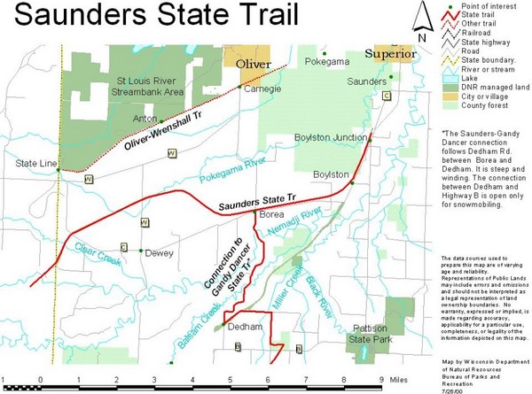 Saunders State Trail Map