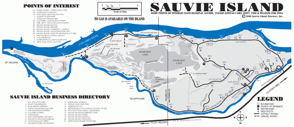 Sauvie Island tourist map