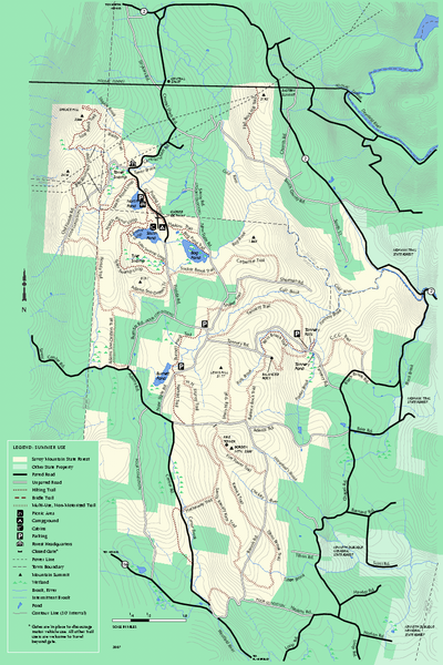 Savoy Mountail trail map